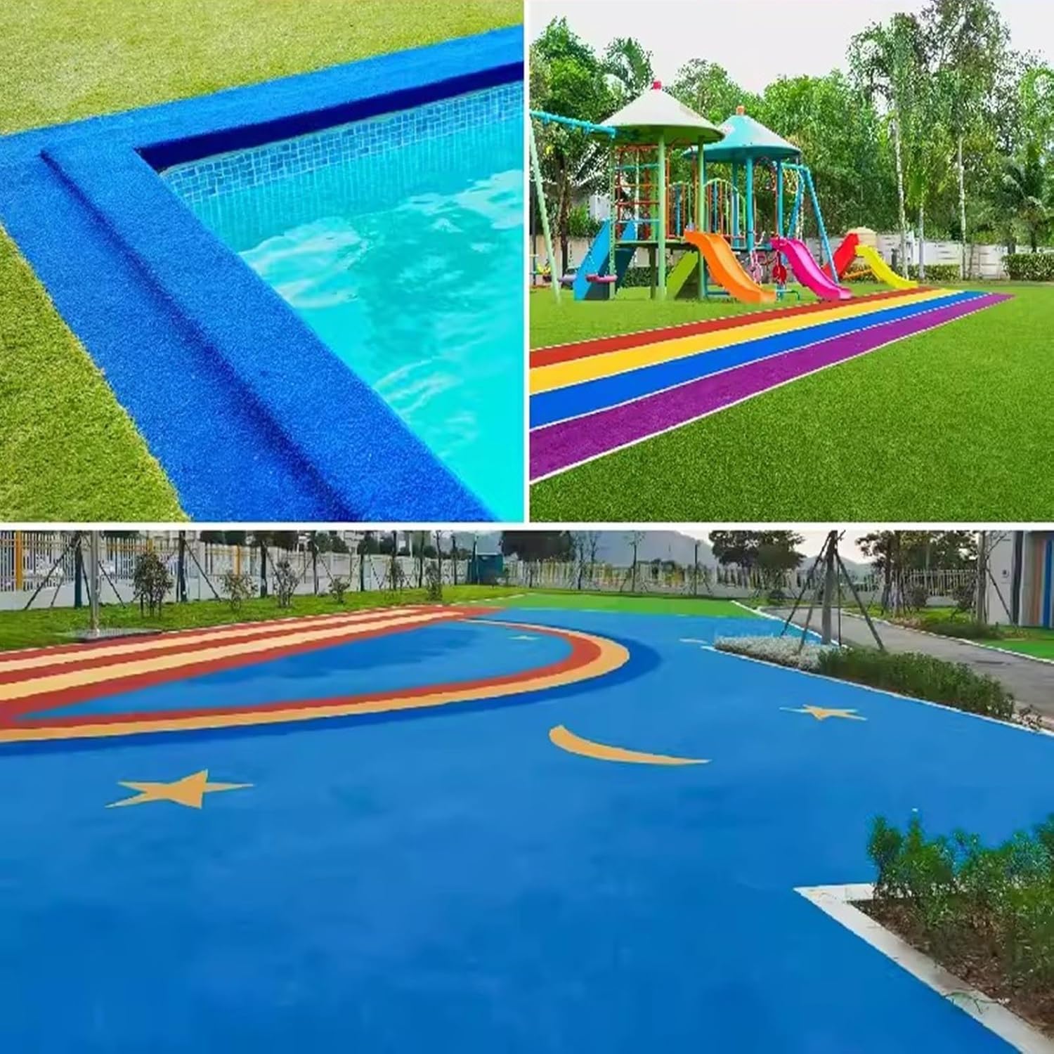 Esteras de césped Artificial for Interiores y Exteriores con Orificios de Drenaje