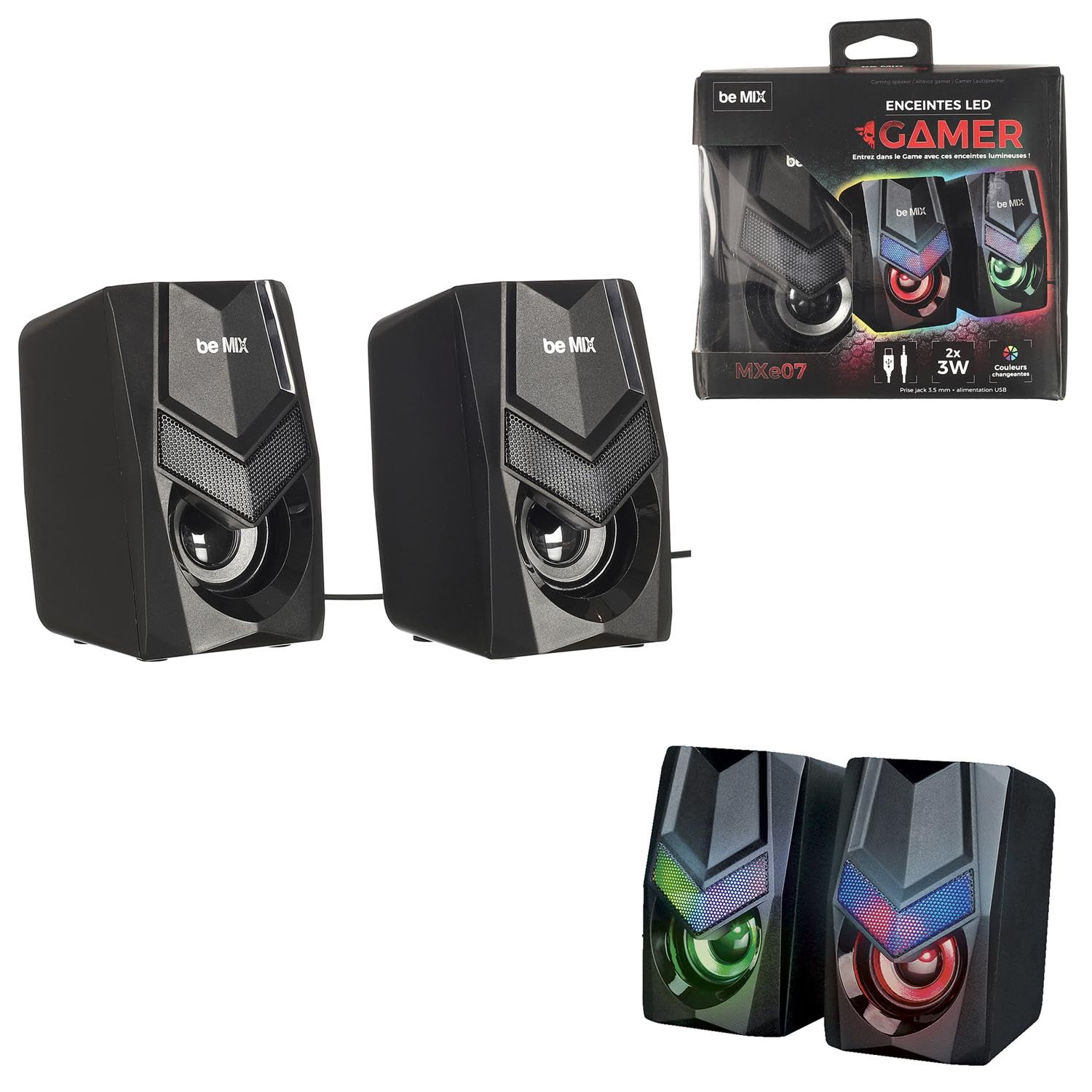 Be Mix - Enceinte Micro Karaoke 3W - Autonomie : 4 Heures - Prise Jack 3 mm - Dimensions : 8 X 8 X 23.5 cm Ht2039 Argenté Be Mix - Enceinte Micro Karaoke 3W - Autonomie : 4 Heures - Prise Jack 3 mm - Dimensions : 8 X 8 X 23.5 cm Ht2039 Argenté