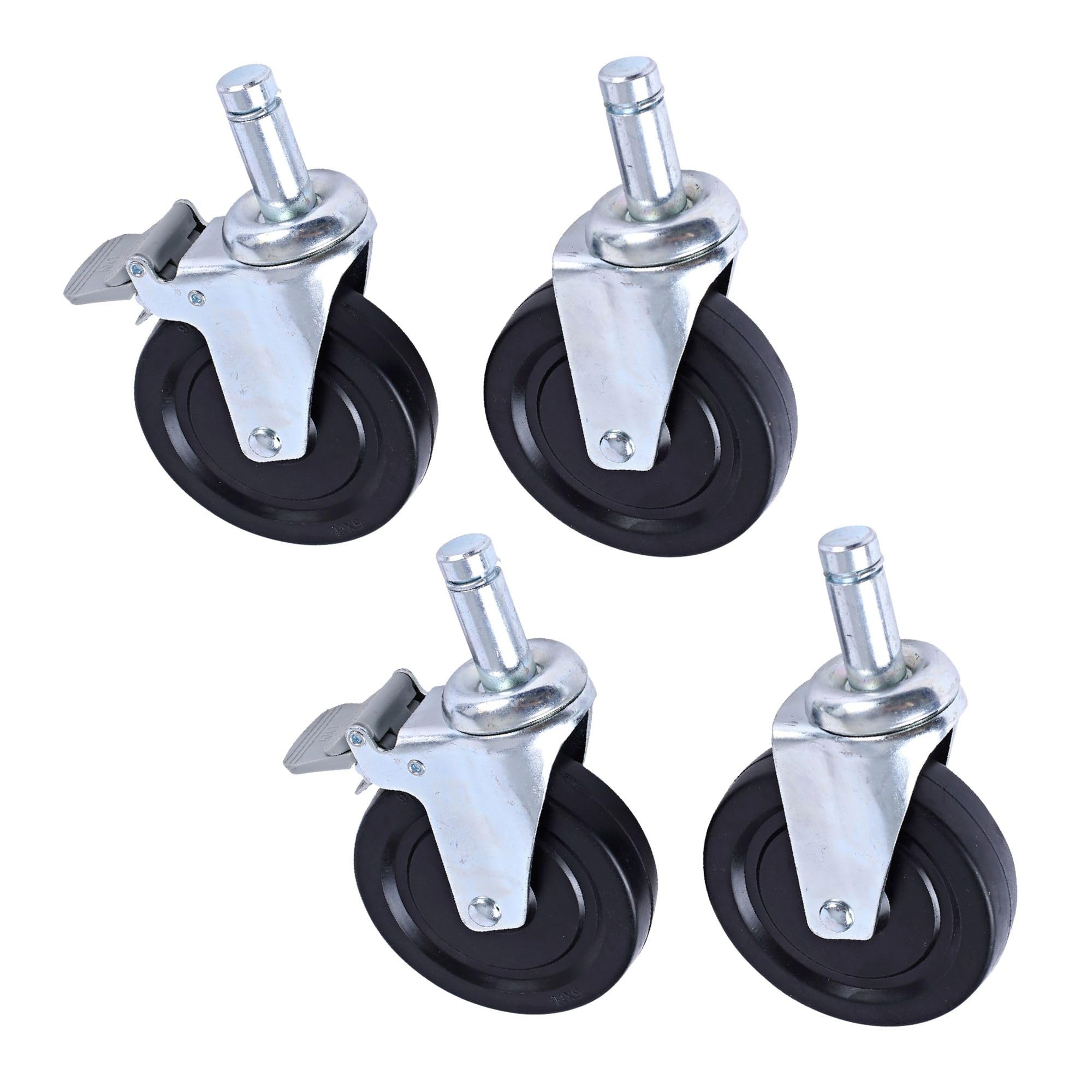 Alera ALE Optional Casters For Wire Shelving, 600 lbs./Caster, Gray (Set of 4)
