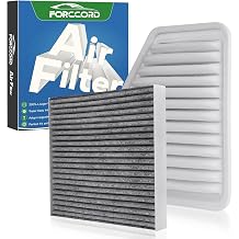 Cabin & Engine Air Filter Combo for 2007-2011 Toyota Camry, 2006-2012 Rav4