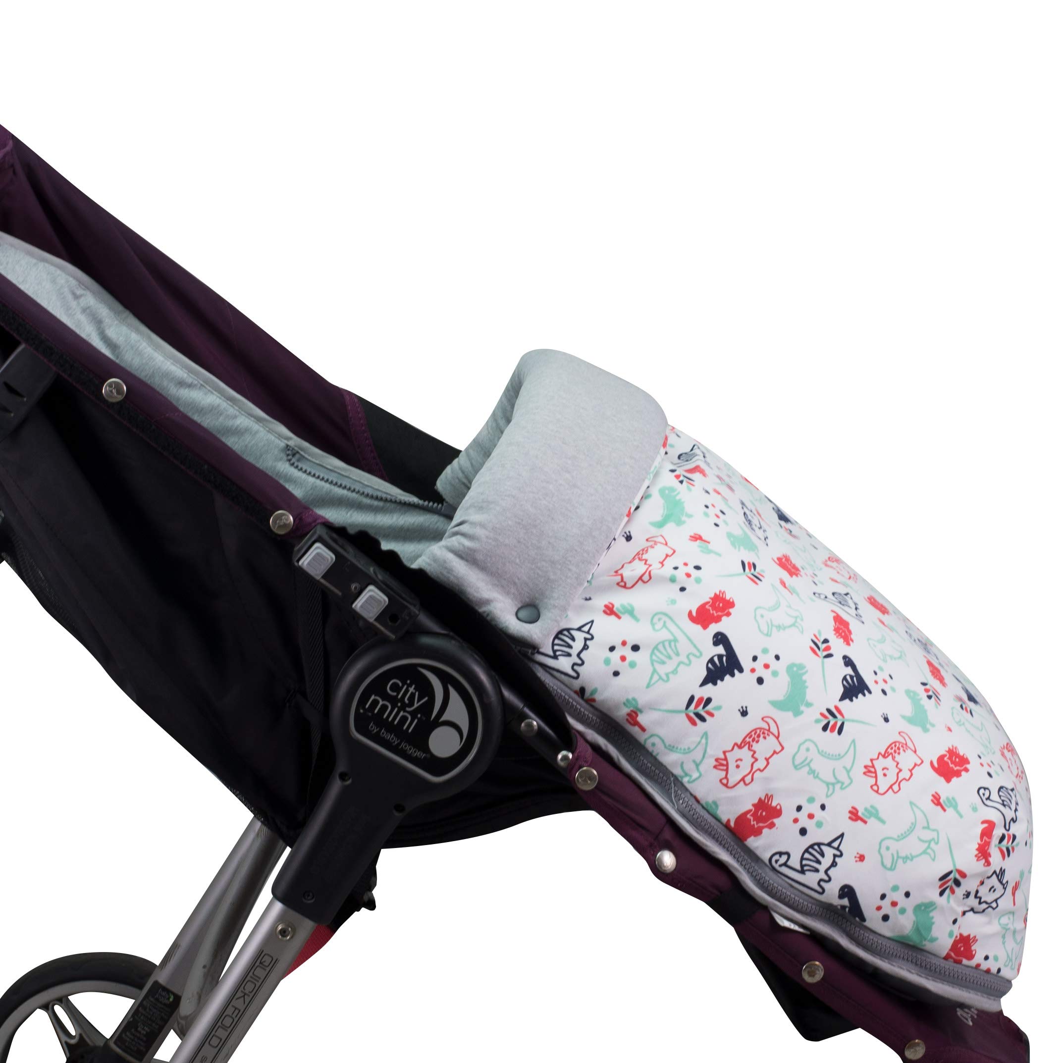 JYOKO Kids Saco para Cochecito Compatible con Baby Jogger City Mini Joolz (Algodon, Dino Party)