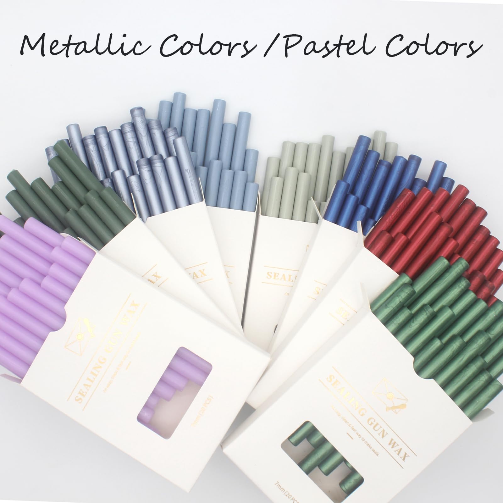 Bastoncini di ceralacca blu polveroso, 20 pezzi, per pistola per colla a ceralacca, di alta qualità, per buste, lettere, matrimoni, invazioni, artigianato, ottima idea regalo (formato