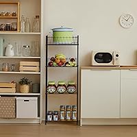 Vista 6 de smusei Organizador de estantes de botellas de agua de 4 niveles, organizador de almacenamiento de agua embotellada independiente para piso, soporte