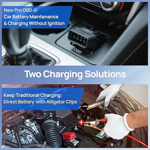 Miniatura 5 de ECO-WORTHY OBDII - Cargador de batería solar mejorado de 10 W, mantenedor de batería solar impermeable de 12 V, kit de cargador de goteo con soporte