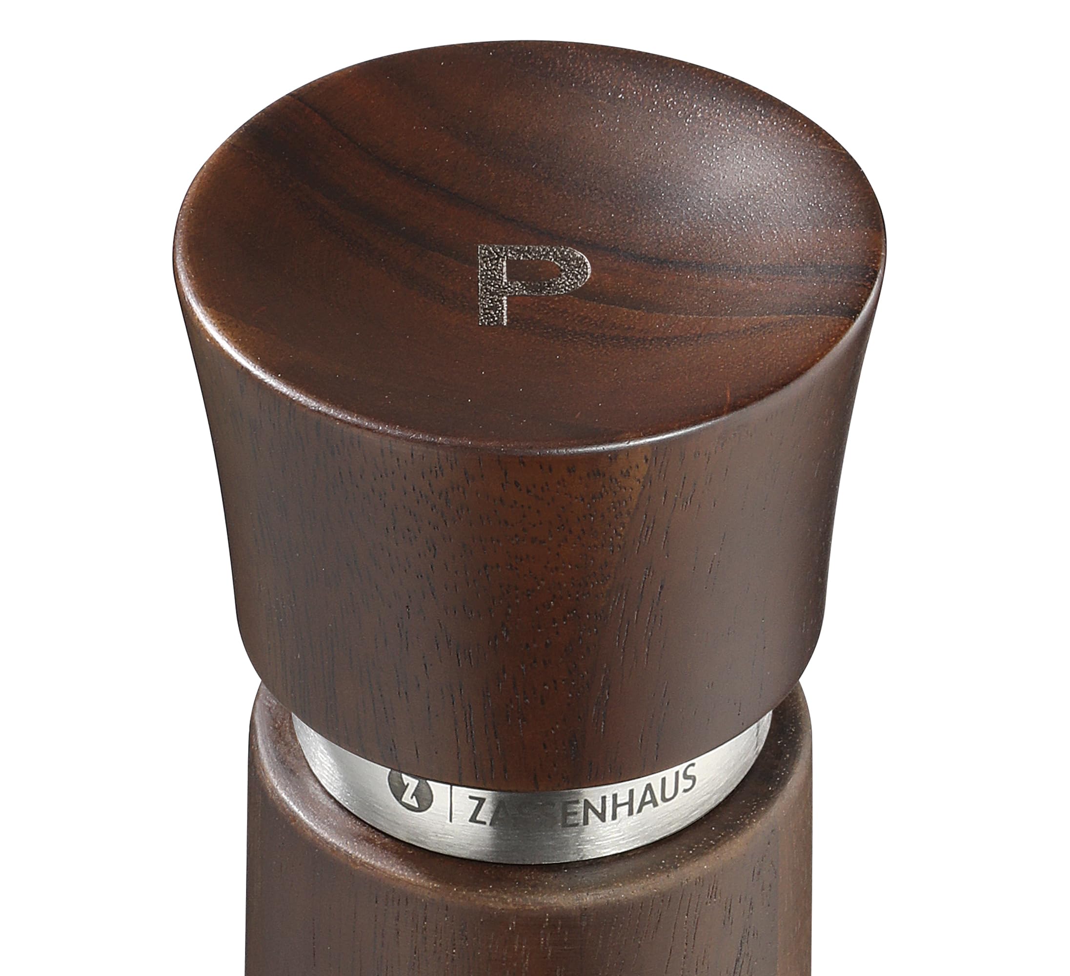Zassenhaus Macinapepe WiESBADEN 17 cm, pregiato legno di acacia, meccanismo in ceramica ad alte prestazioni, regolazione precisa da polvere a grossa, adatto per diverse spezie