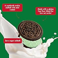 Vista 24 de ChocZero Galletas sándwich de chocolate keto con crema, Dunkies bajos en azúcar sin gluten (1 caja, 9 onzas)