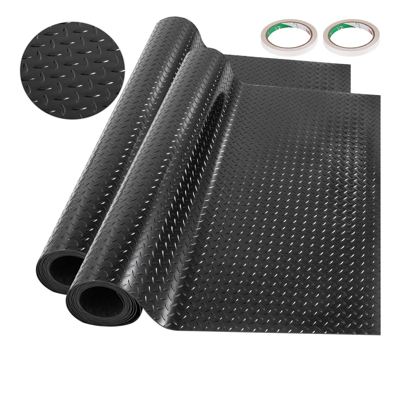 Tapis de garage pour sous la maison aménagement atelier auto 2 rouleaux PVC noir
