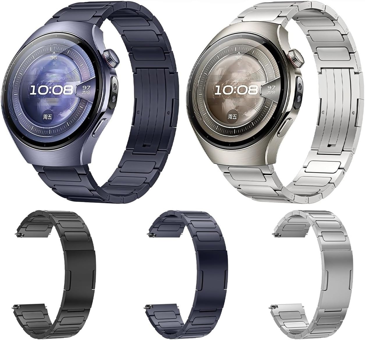 22mm Titanium Alloy Band For Huawei Watch 5 4 GT6 GT5 Pro GT4 46mm Metal Bracelet For Huawei Ultimate 2 Replace Wristband Accessories