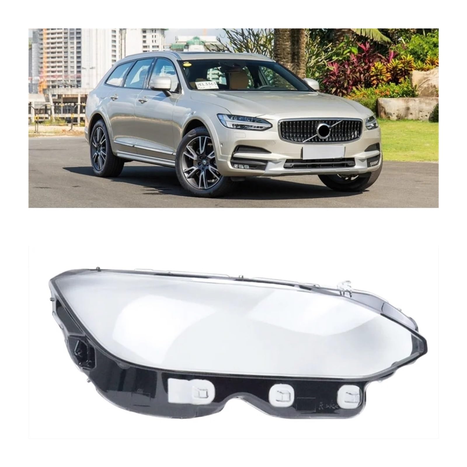 Auto Scheinwerfer Streuscheibe Für Volvo Für V90 Für S90 2016 2017 2018 2019 2020 2021 2022-2025 Scheinwerferabdeckung Auto Frontscheinwerfer Auto Shell(2pcs Left and Right)
