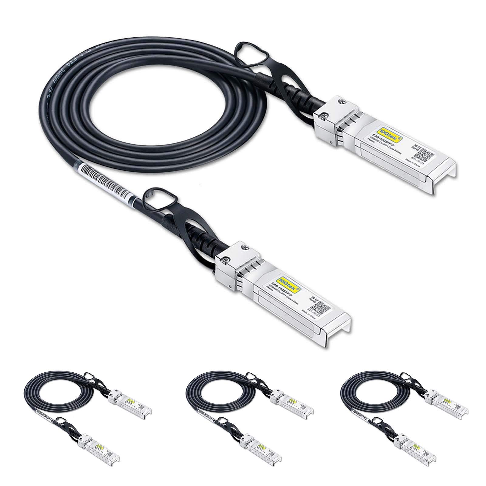 10G SFP+ DAC Twinax Cable, SFP+ to SFP+ Direct Attach Copper Passive for Cisco SFP-H10GB-CU1M, Ubiquiti UniFi UC-DAC-SFP+, Meraki, Mikrotik, Fortinet,