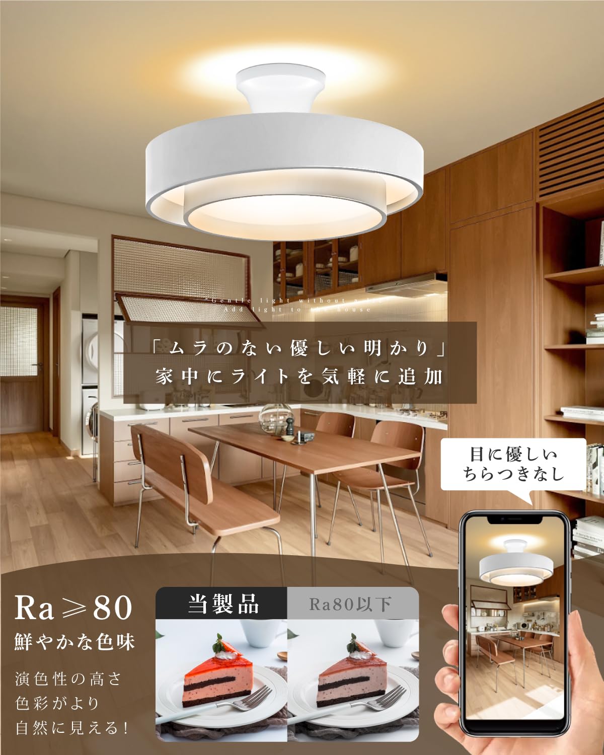 Amazon.co.jp : [禄越] シーリングライト LED 照明器具 6畳 8畳 30W
