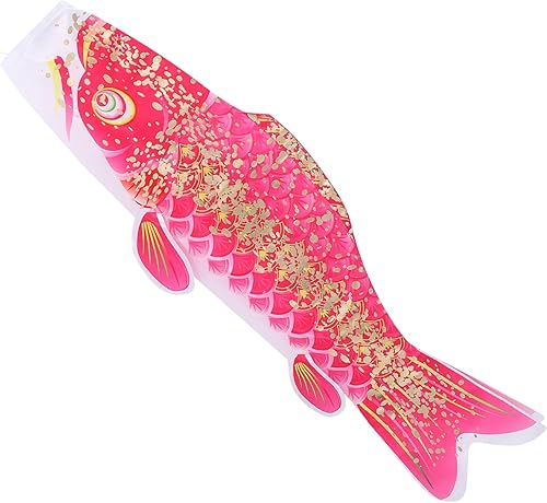 jojofuny Viento de carpa japonesa, serpentina de carpa, decoración japonesa, bandera de pez, calcetines de viento Koi, para el hogar al aire libre,