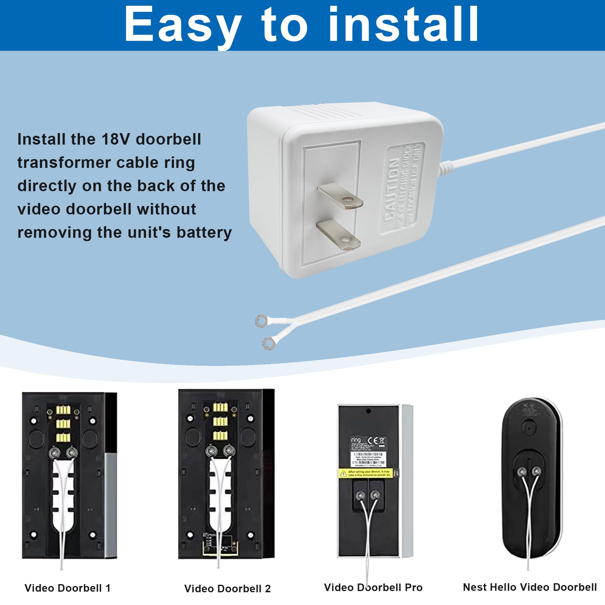 18V500mA Doorbell Transformer Video Doorbell