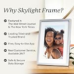 Skylight Cadre d'image numérique : 15 1 cm WiFi Activé avec charge à partir de la capacité de téléphone, écran tactile affichage numérique de cadre de photo - Cadeau personnalisable pour les amis et la famille - noir