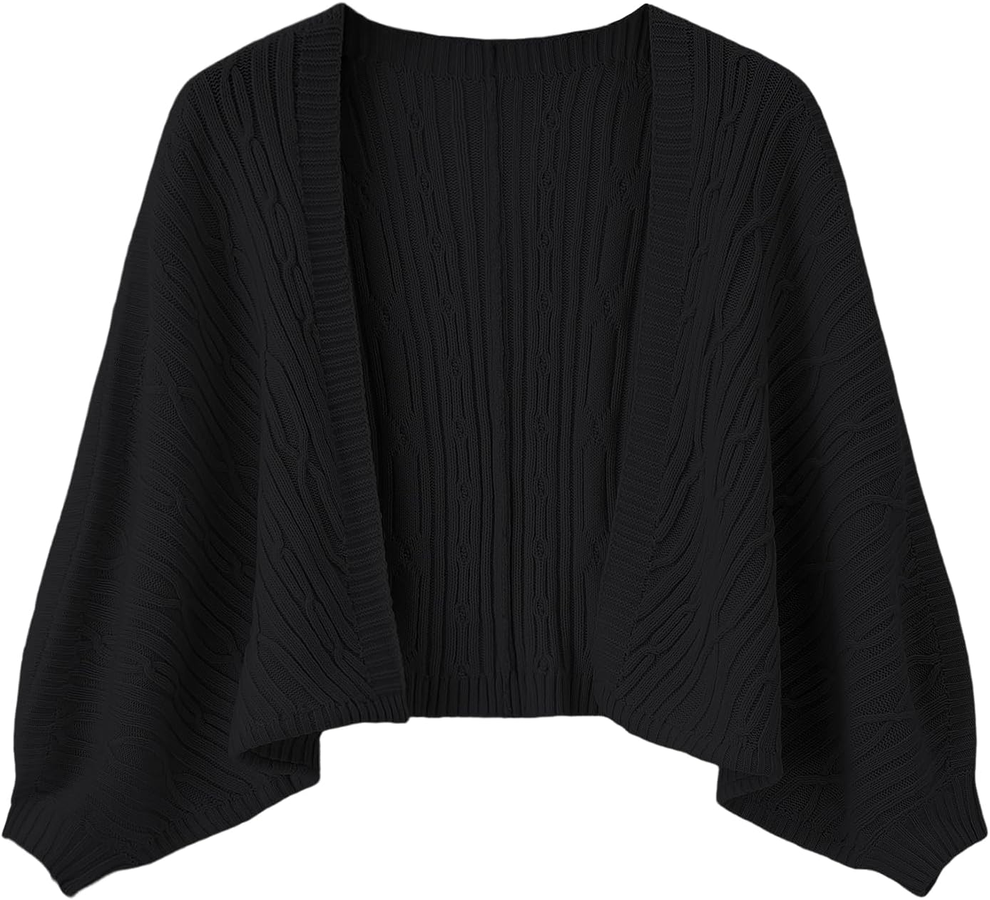 Women's Plus Size Bolero Shrug Spring Fashion Cropped Cardigan Cable Knit Oversized Sweater for Lady