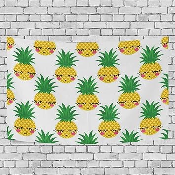 Amazon Co Jp タペストリー 150x0 Cm ベクトル パイナップル背景タペストリー 壁掛けタペストリー タペストリー カバー ホーム リビングルーム 寮の装飾 ホーム キッチン