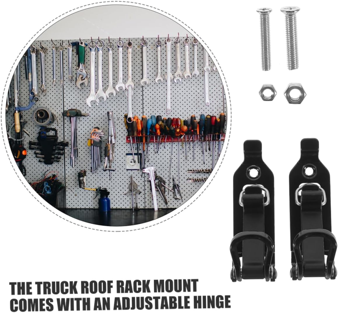 STOBAZA 2pairs Heavy-Duty Roof Rack Mounts for Axe and Shovel Tool Clamp Bracket for Secure Installation Vehicles Garages and Workspaces