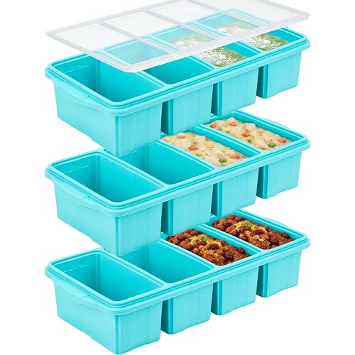 Silicone Freezer Tray with Lid, makes 12 perfect 1Cup portions