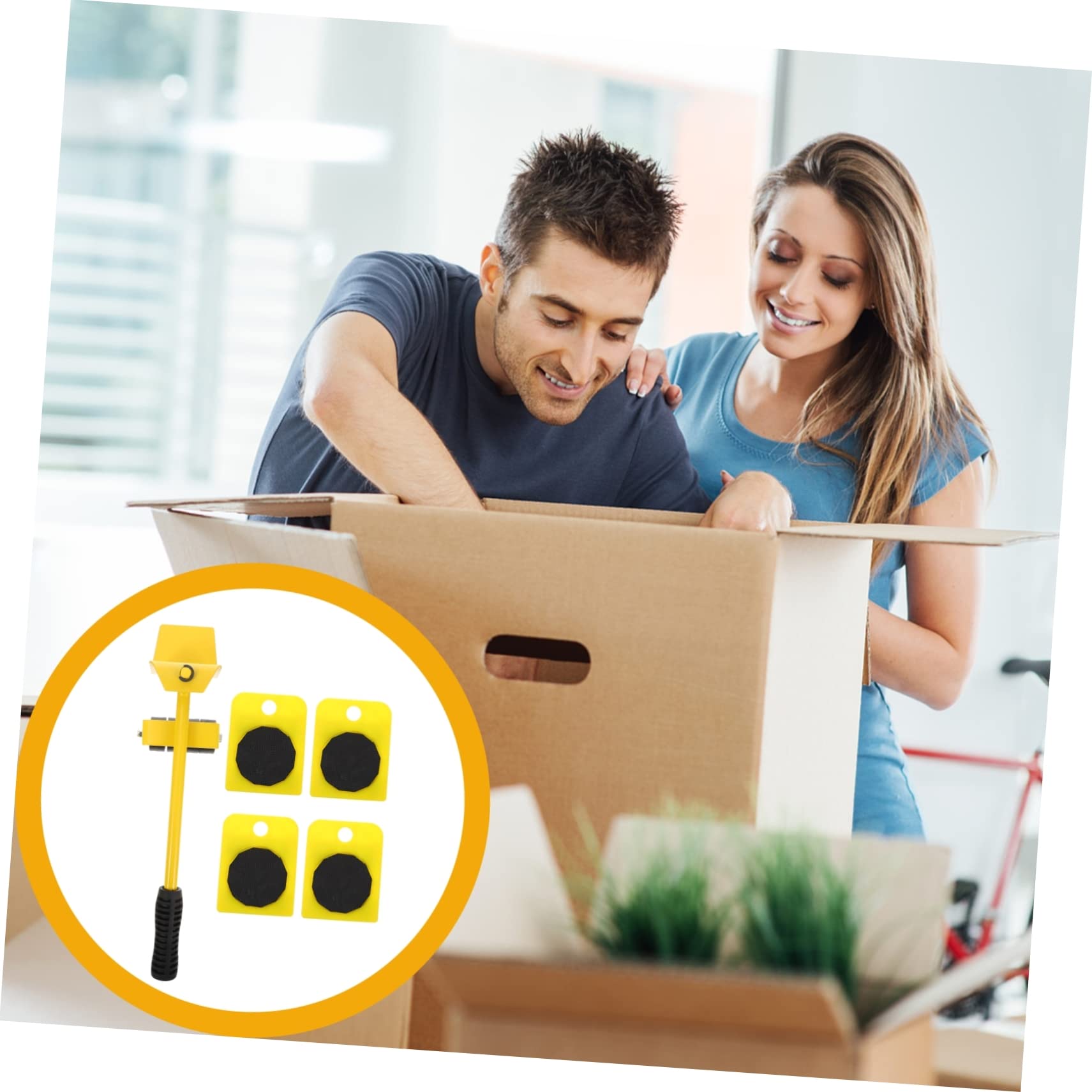 OSALADI 5pezzi Sollevamento Per Mobili Con Cursori e Asta Di Sollevamento Attrezzo Per Traslochi Di Mobili Pesanti Kit Per Spostamento Di Elettrodomestici