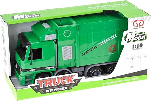 Miniatura 9 de PowerTRC Juguete de camión de basura Push & Go de 15 pulgadas  Juguete realista de camión recolector de basura alimentado por fricción para niños a
