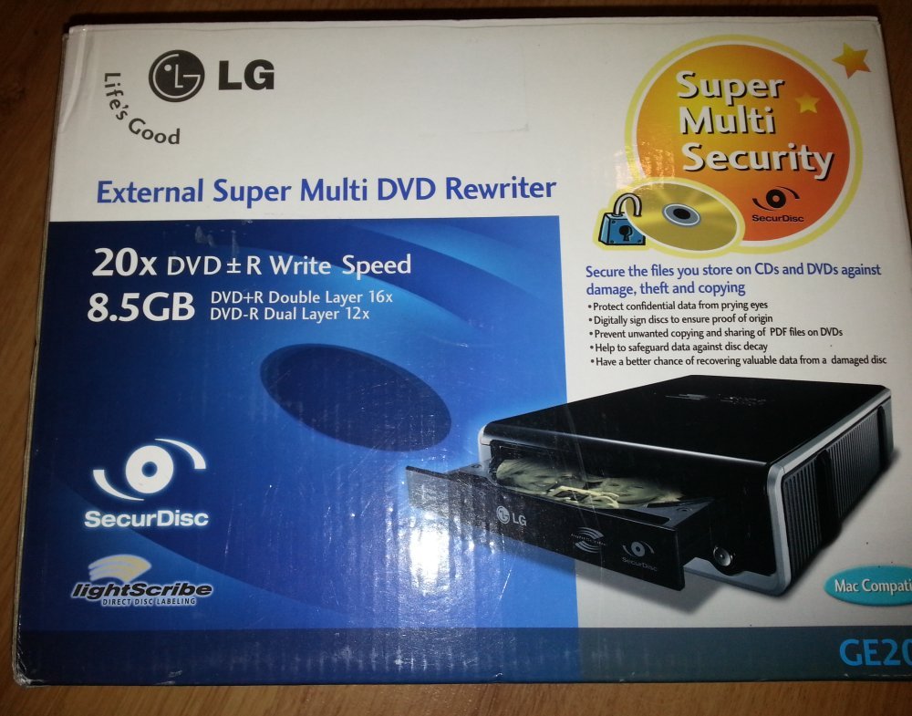 LG GE20LU11 Graveur DVD externe PATA 20x USB Noir