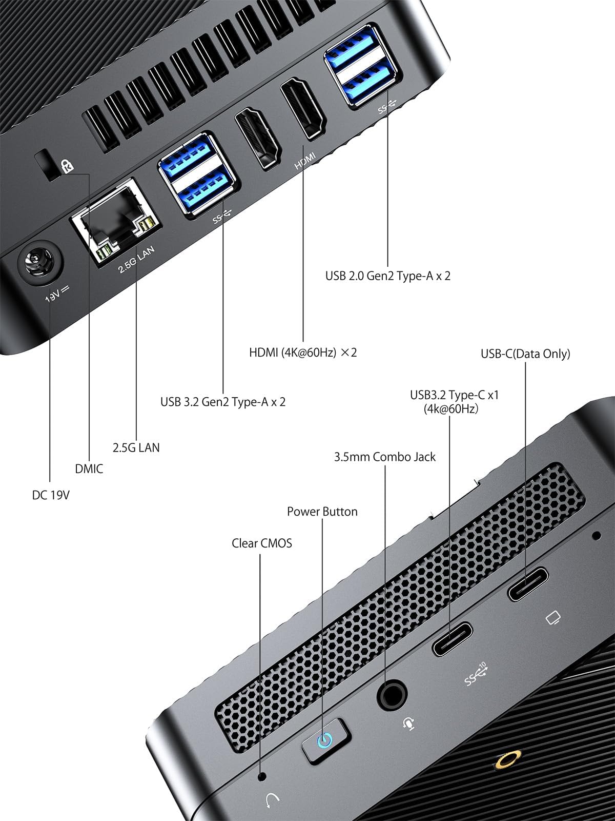 MINIS FORUM UM480 XT Mini PC, AMD Ryzen 7 4800H Processor 8 Cores