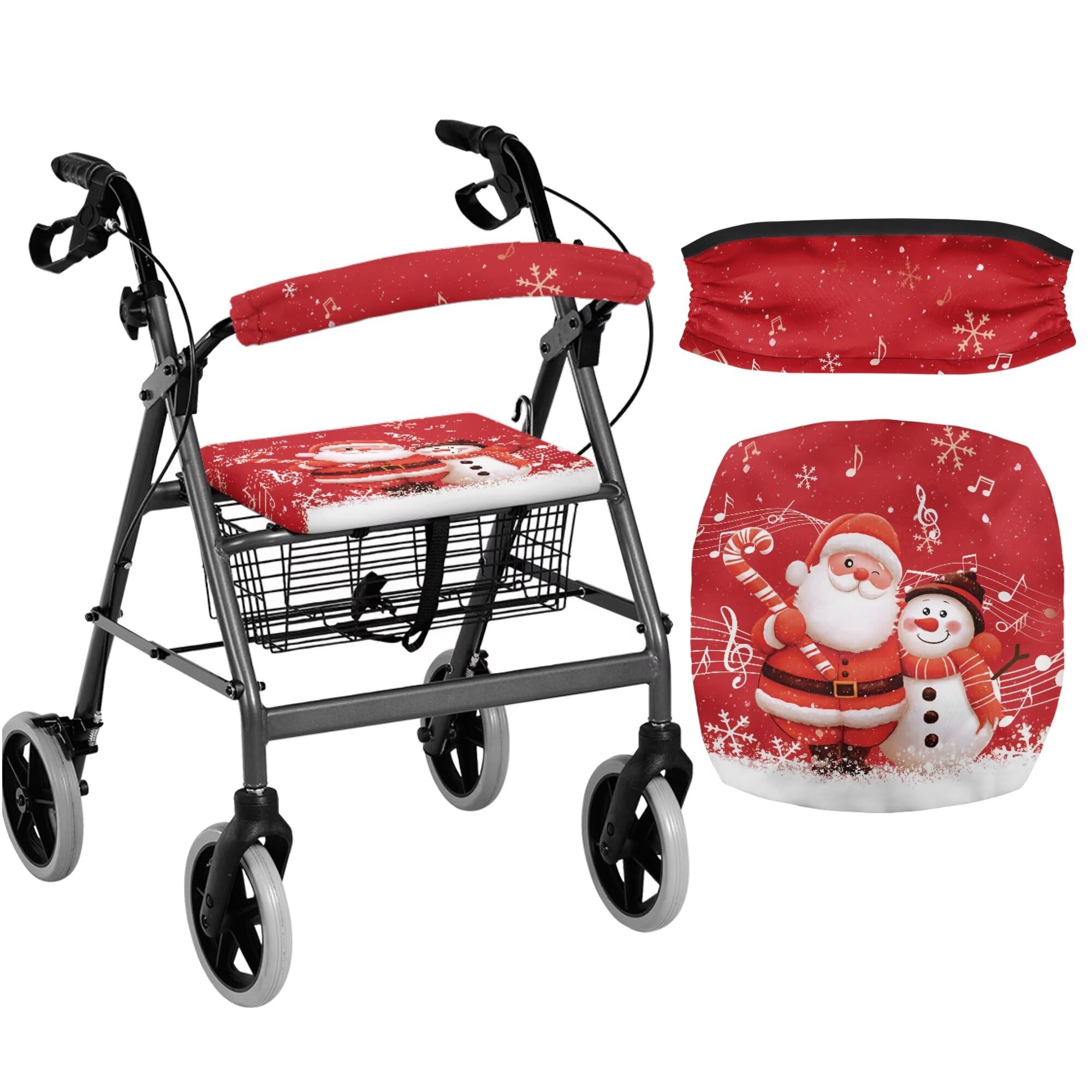 White Marble Walkers for Seniors Cover Universal Fit Walker Accessories Walkers for Seniors with Seat Cover Washable Rollator Covers — Amazon image 29