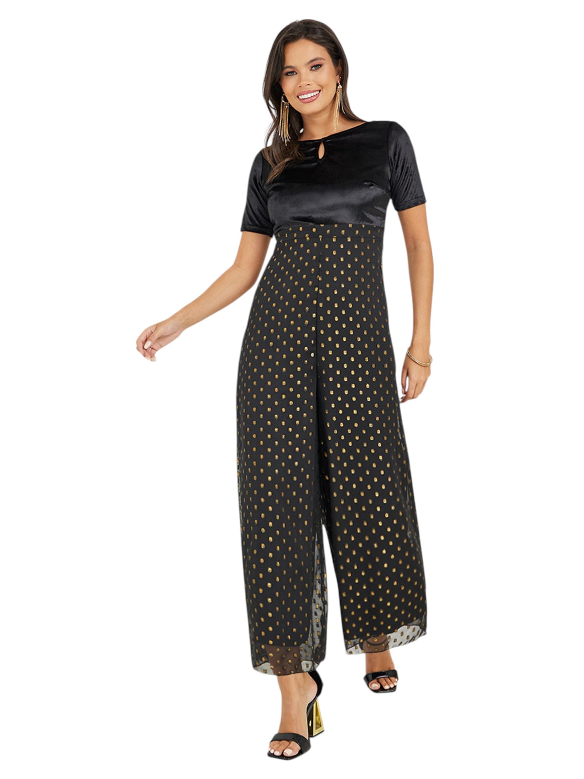 miss chase Women's Boat Neck Half Sleeve Wide-Leg Regular-Length Polyester Printed Jumpsuit-picture-14
