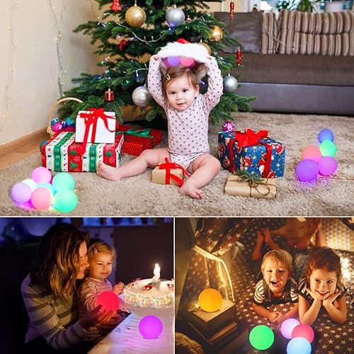 Miniatura 4 de LanPool Bola flotante de la luz de la piscina 2pcs y luces flotantes de la piscina, luces solares de la llama 2pcs