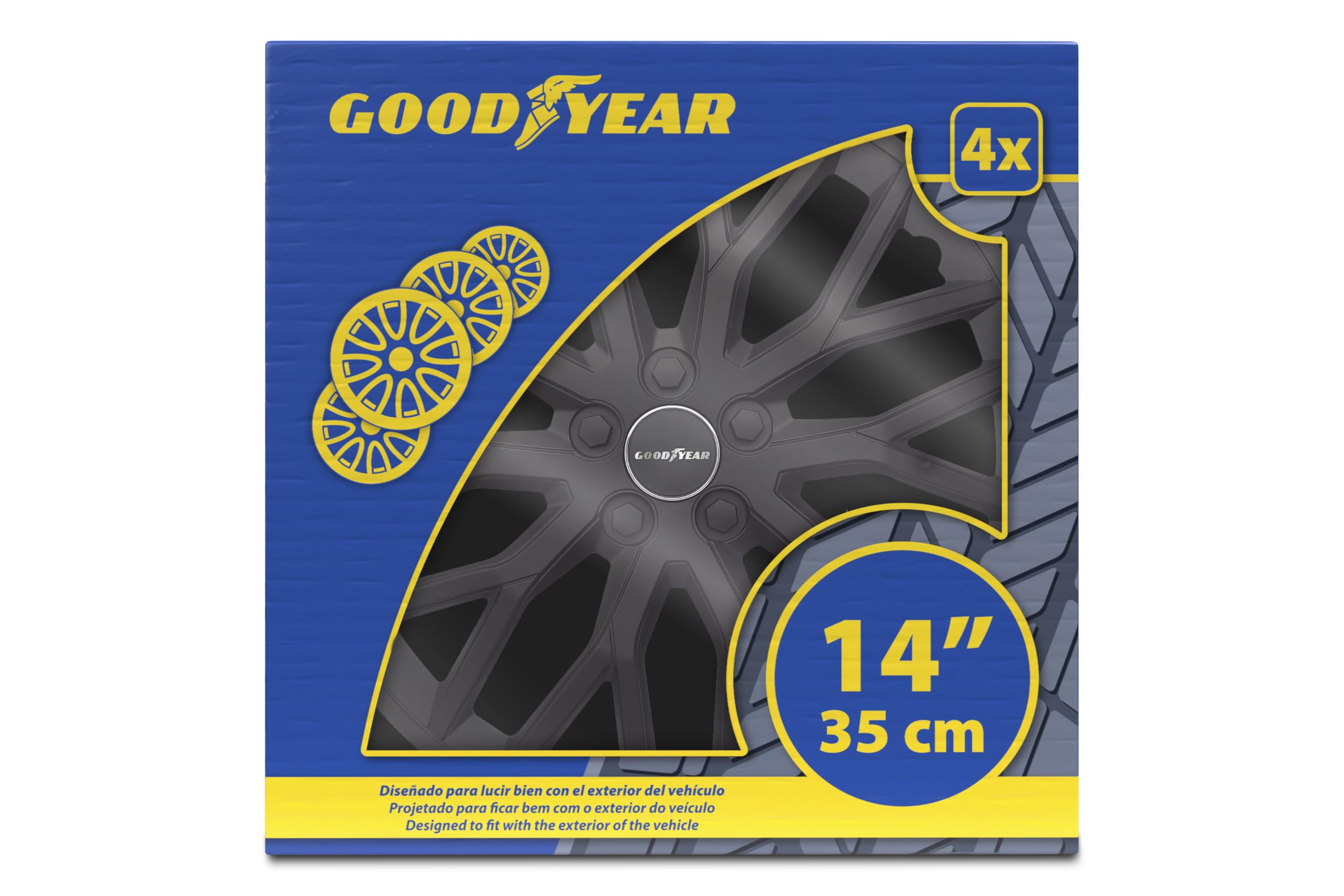 Good Year GOD9026 Copricerchi Goodyear, 15 Pollici, Modello Flexo 10 Colore Nero - Foto 9