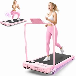 ANCHEER Walking Pad with Incline - Under Desk Treadmill with Handle Bar