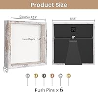 Vista 17 de Califortree 12x16 Large Shadow Box Frame with Soft Linen Back - Metal Push Pins Included, Memory Shadow Box Display Case for Bouquet Awards Medals