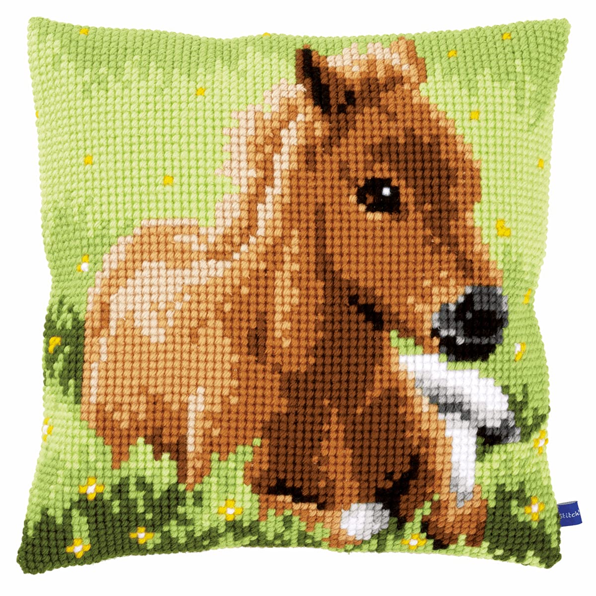 Vervaco Cross Stitch Kit: Cushion: Brown Foal, NA, 40 x 40cm