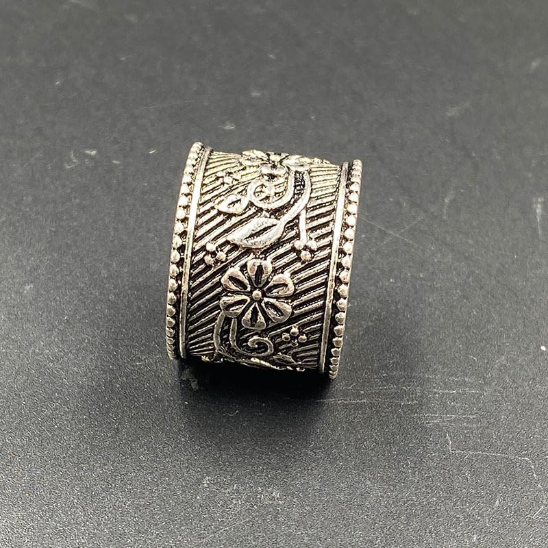 925 Sterling Silver Thumb Pattern Ring Handmade Flower Retro Multi Flower Wedding Ring is a Universal Engagement Ring for Both Men and Women Jewelry-Making-Patterns Size 6