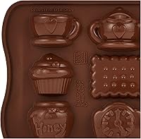 Vista 6 de Silikomart Platinum Tea Time - Molde de silicona para chocolate, marrón