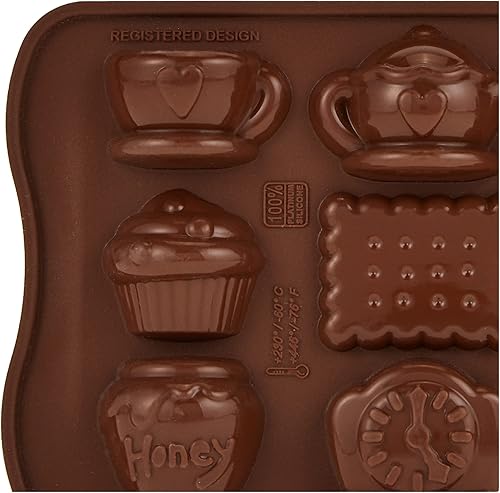 Miniatura 7 de Silikomart Platinum Tea Time - Molde de silicona para chocolate, marrón