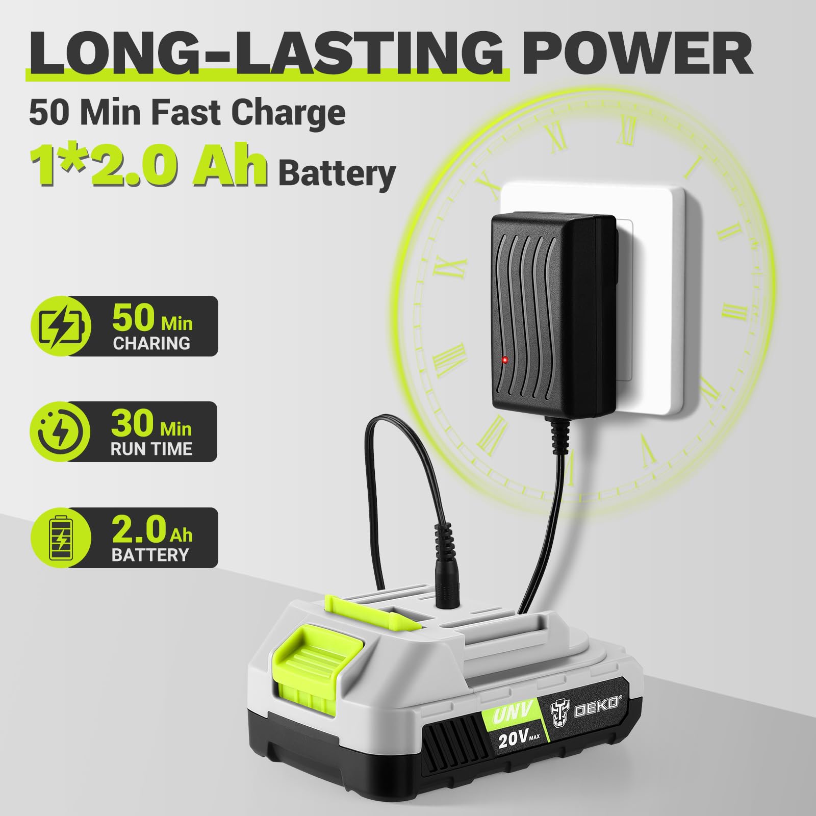 Cortasetos inalámbrico de 20 V: batería y cargador incluidos, recortadora