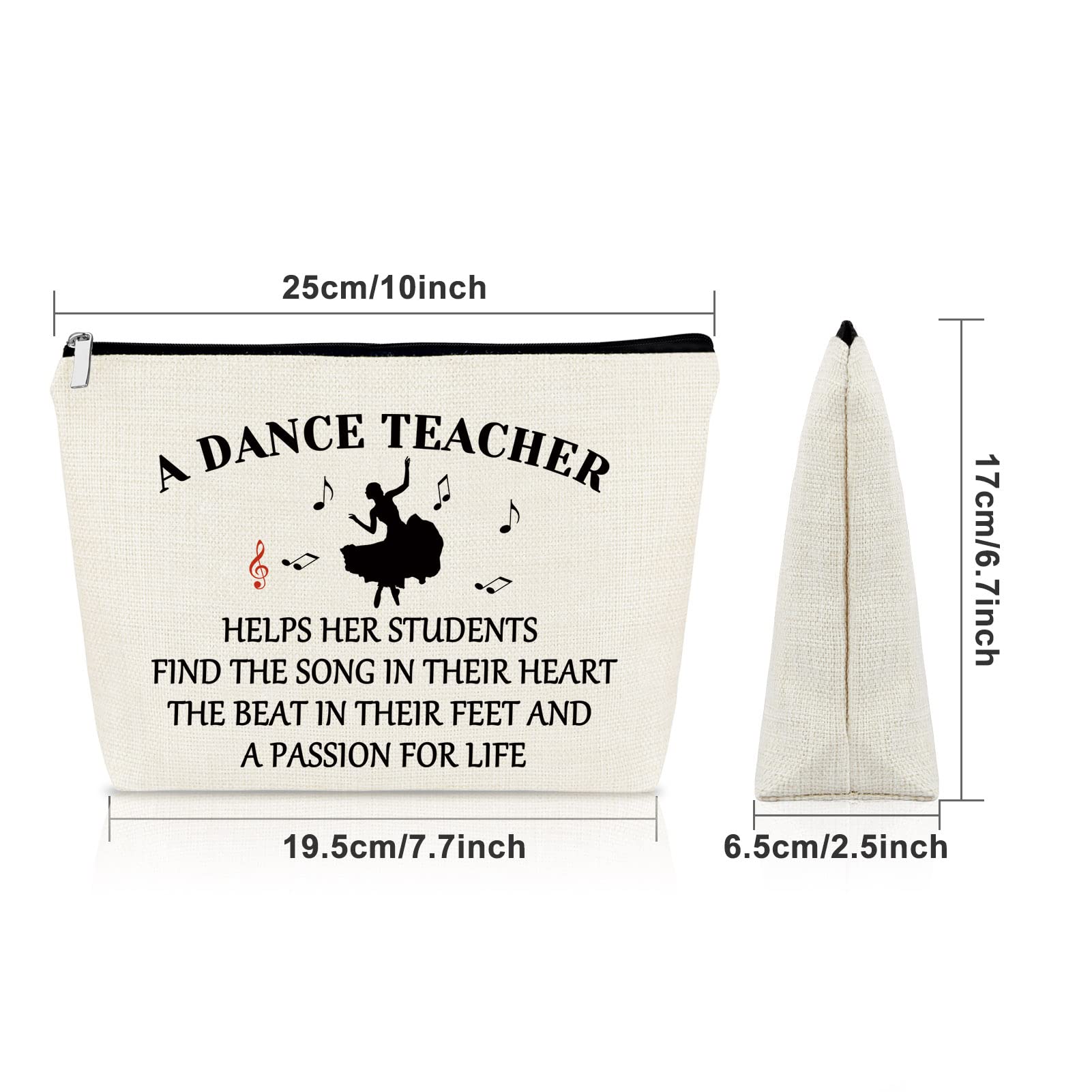 Sazuwu Dance Teacher Gifts: Makeup Bag & Travel Pouch for Women - Appreciation, Birthday, Thank You & Holiday Gifts