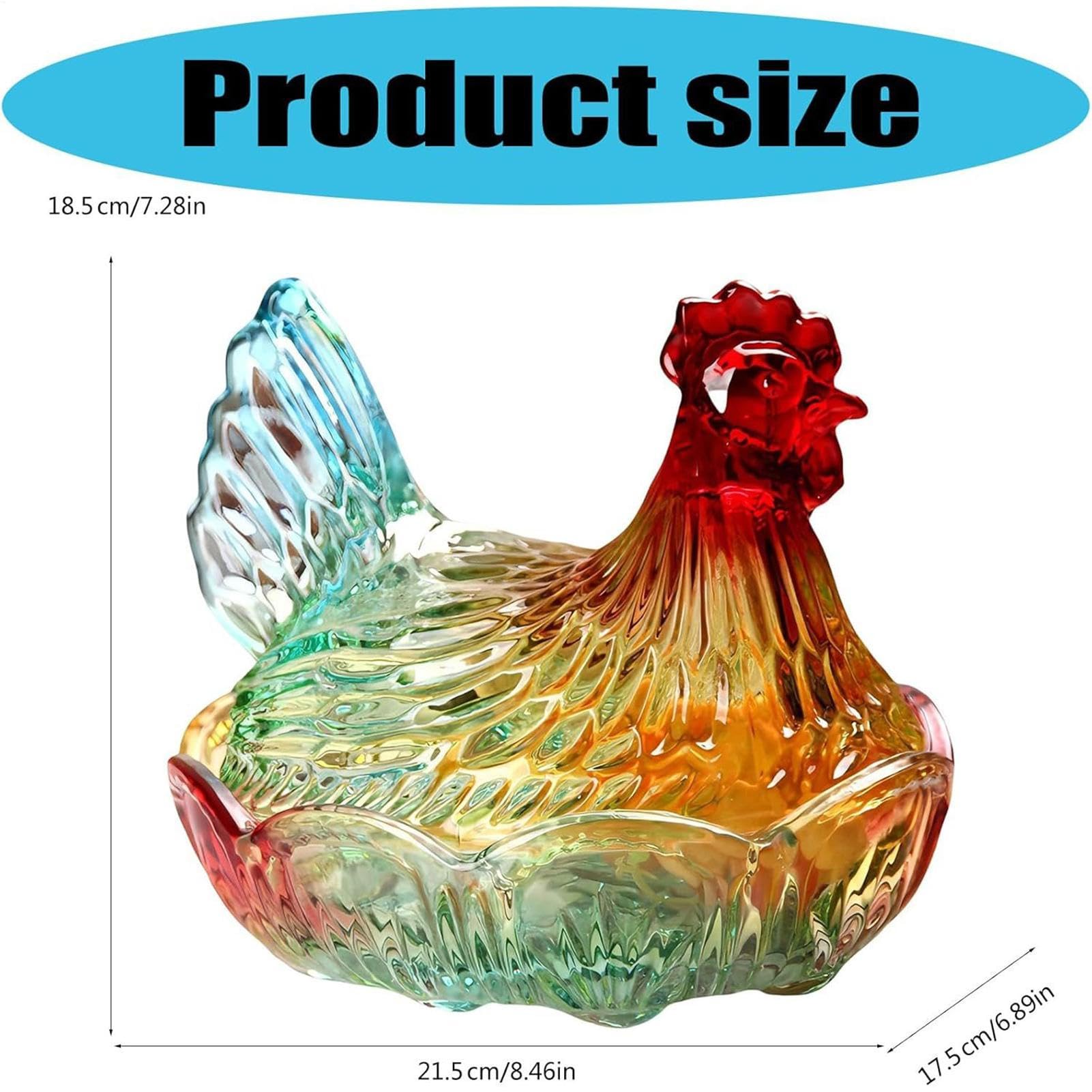 In Vetro Gallina Sul Per Snack E Dolci | Decorazione Casa Per Dessert Per Collezionisti Cucina Soggiorno Camera Studio Bagno Libreria Caffè Ingresso Gioielli