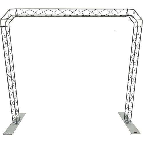 Silver Metal Triangle Truss Arch Kit 8.5ft Wide 7.5ft High Portable DJ Lighting System