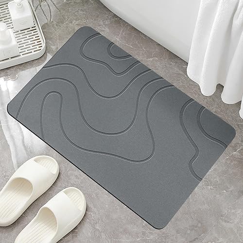 Miniatura 6 de Bath Mat Quick Drying Floor Rug for Bathroom and Kitchen Absorbent Earth Easy Bathmat Door Water Absorbing Floor Mat