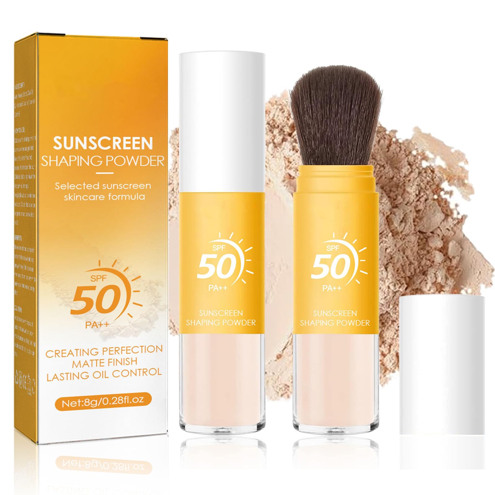 Mineral Sunscreen Setting Powder SPF 50, Sunscreen Powder for Face & Scalp