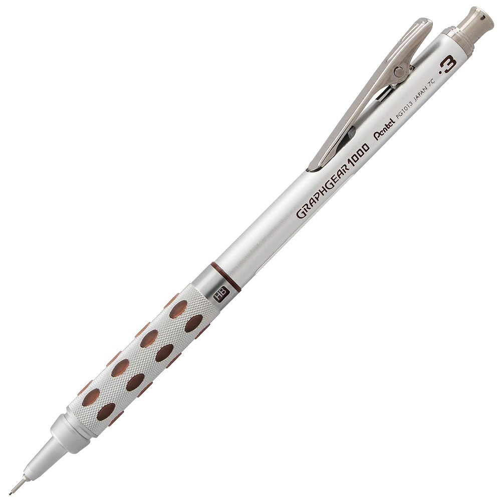 Pentel GraphGear 1000 Automatic Drafting Pencil (0.3mm), Black Accents, 1 Each (PG1013G)