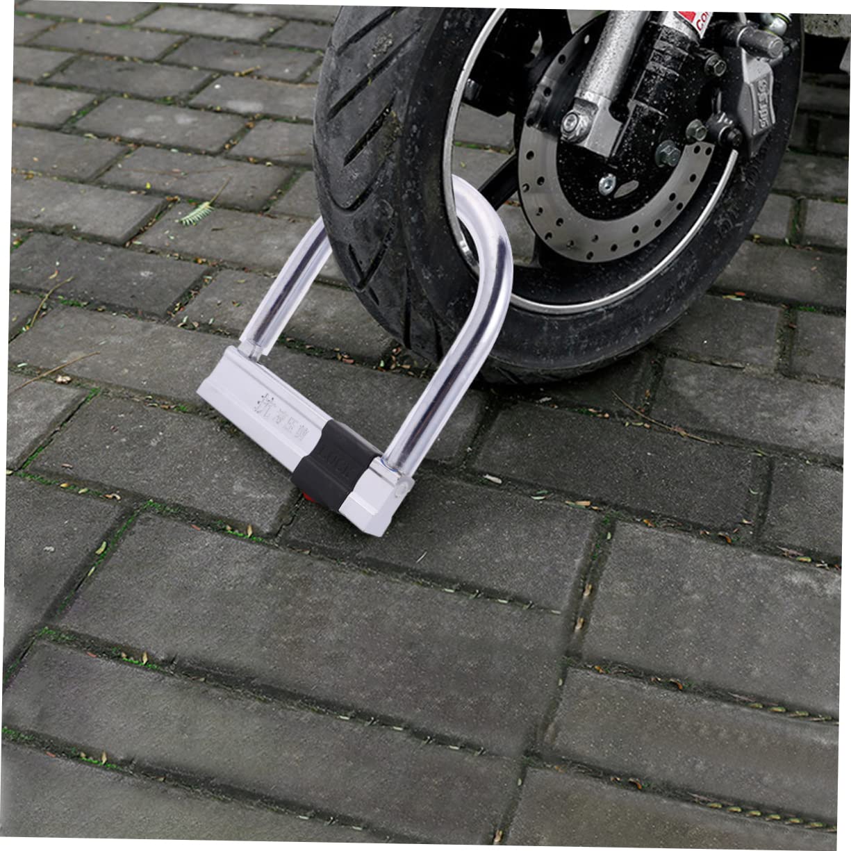 Sosoport 1pezzi Lucchetto Catena Antifurto Per Bici Accessorio Robusto Per Mountain Bike Lucchetto u Per Sicurezza All Aperto Resistente e Durevole