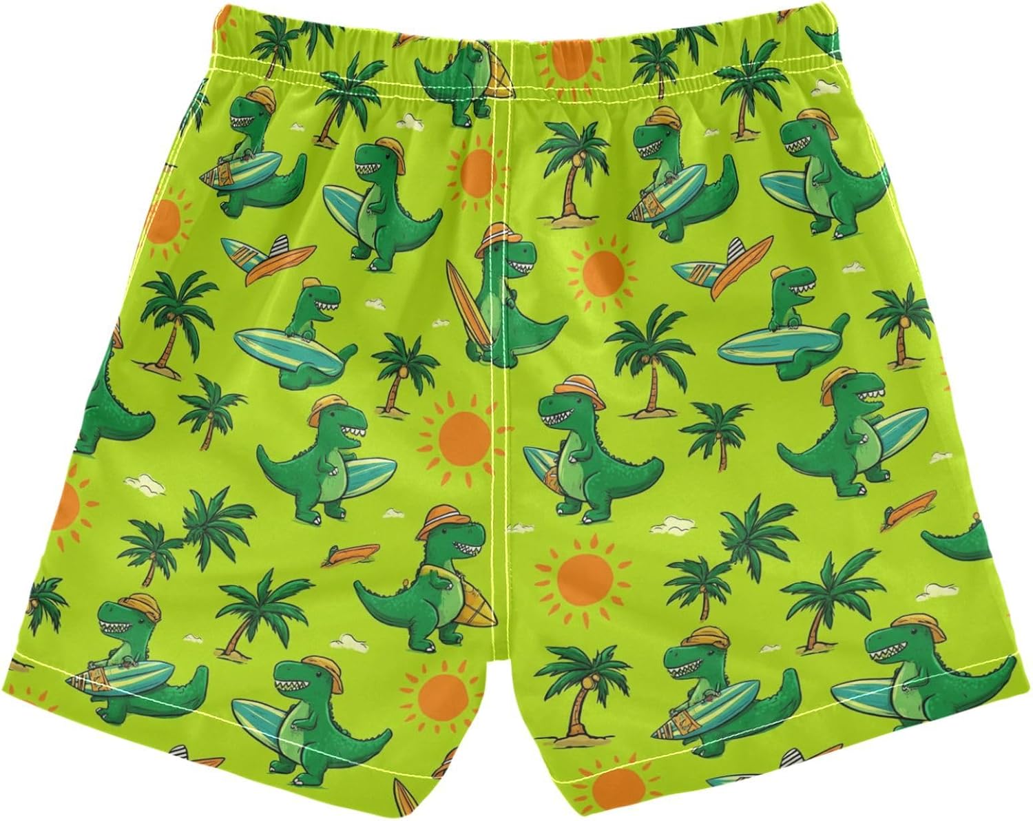 Boys Swim Trunks Summer Surfing Dinosaur Quick Dry Bathing Suit Swimsuit Toddler Beach Board Shorts 2-12Y