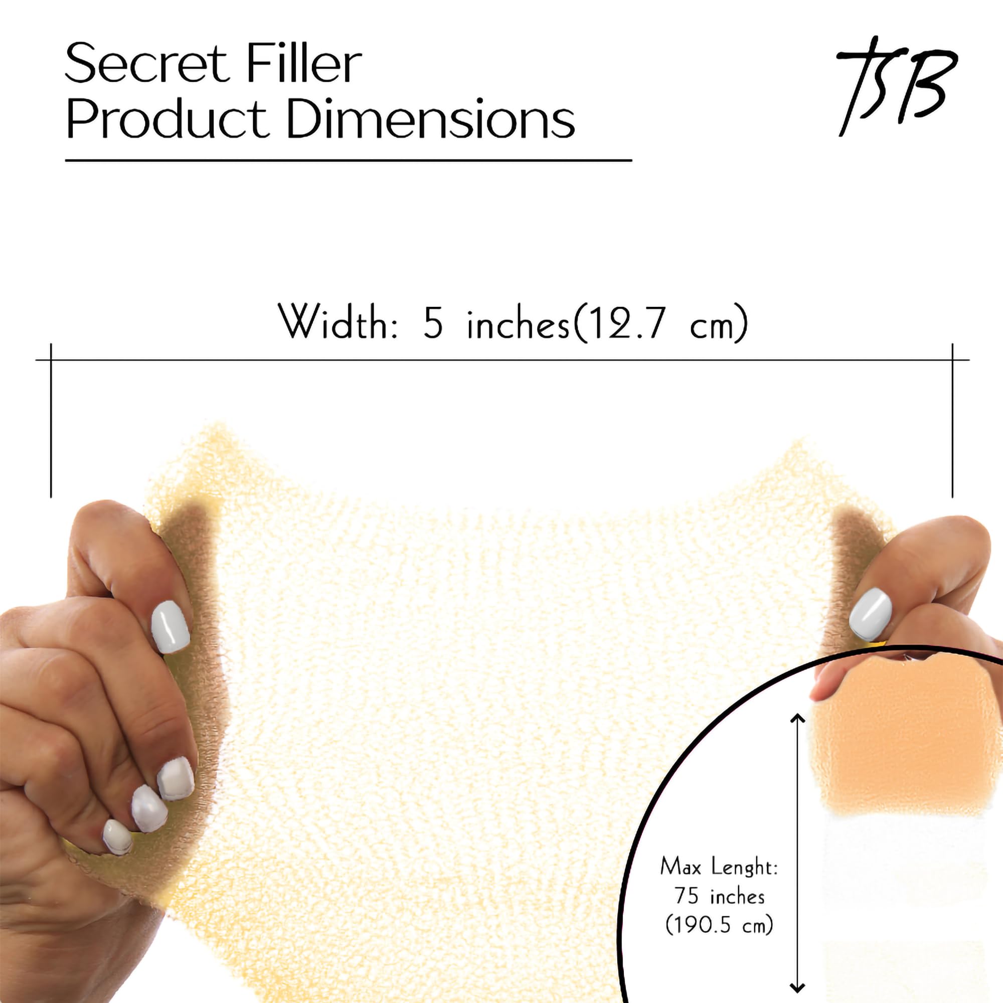 TSB Relleno para el cabello, rubio, 1 paquete – Pendiente de patente definitiva, herramienta de volumen – perfecto para novias, artistas intérpretes o ejecutantes – no irritante, sujeción durante todo