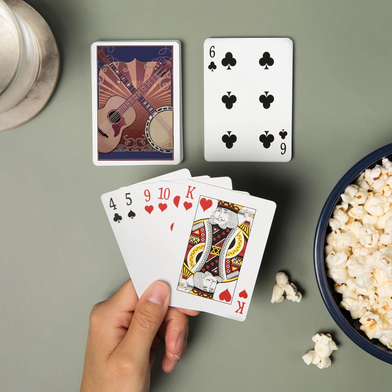 Lantern Press Guitar and Banjo, 52 Playing Cards for Adults, Poker Size Card Deck