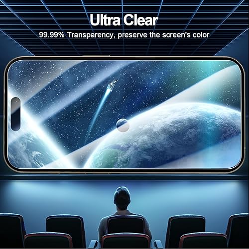 Miniatura 224 de NEW'C - Paquete de 3 protectores de pantalla para iPhone 14, iPhone 13, iPhone 13 Pro (6.1 pulgadas), protección mejorada de vidrio templado