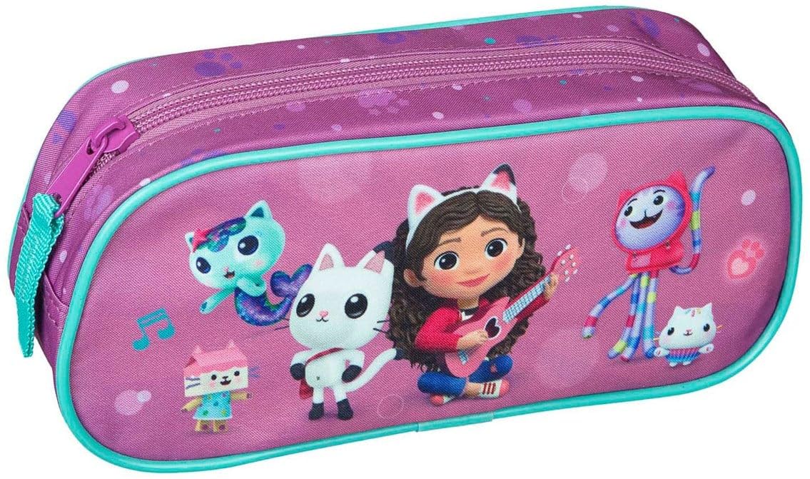 Undercover Gabbys Dollhouse Pencil Case Purple with Turquoise