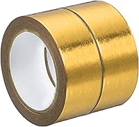 Vista 8 de PATIKIL Cinta Washi metálica de 0.591 in x 16.4 ft, 2 rollos de adhesivo autoadhesivo para decoración de manualidades, color plateado